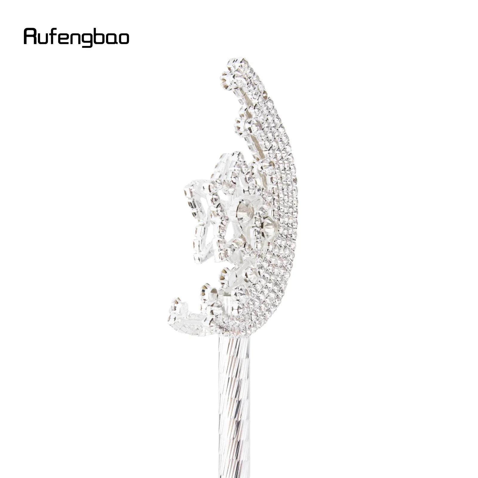 الأبيض الماس القمر ستار سبيكة الجنية الصولجانات الأميرة الصولجانات للأطفال الملاك عصا للحزب زي حفل زفاف عيد ميلاد 49 سنتيمتر