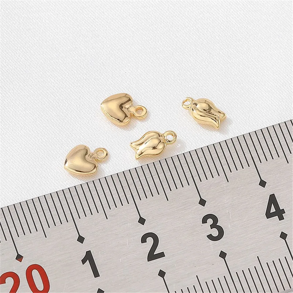 14K Gold-clad Peach Blossom Bud Tail Chain Extension Chain Pendant Handmade Diy Bracelet Necklace Jewelry Accessories L363