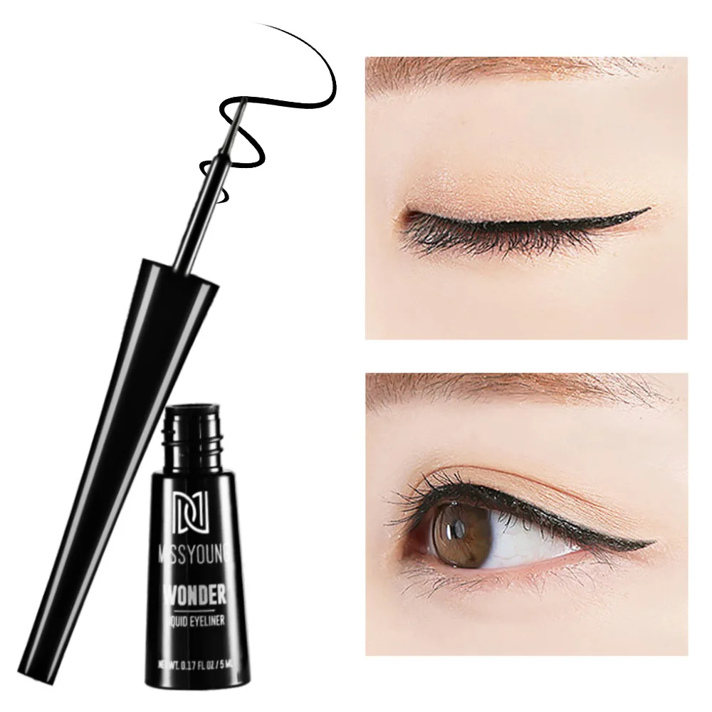 Black Liquid Eyeliner Pencil Waterproof Long-lasting Smudge proof Quick Dry Natural Eyeliner Pen Brown Eye Liner Makeup