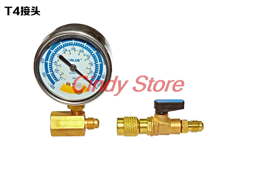 New Vacuum gauge Refrigerant table with R22 Regulating valve FOR Vacuum pump HVAC refrigeration repair tools