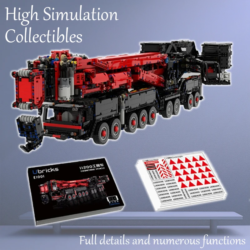 NEW RC Liebherr LTM11200 Mobile Crane Building Blocks Model MOC High-Tech Remote Control Toys Bricks Kit Boys Christmas Gifts