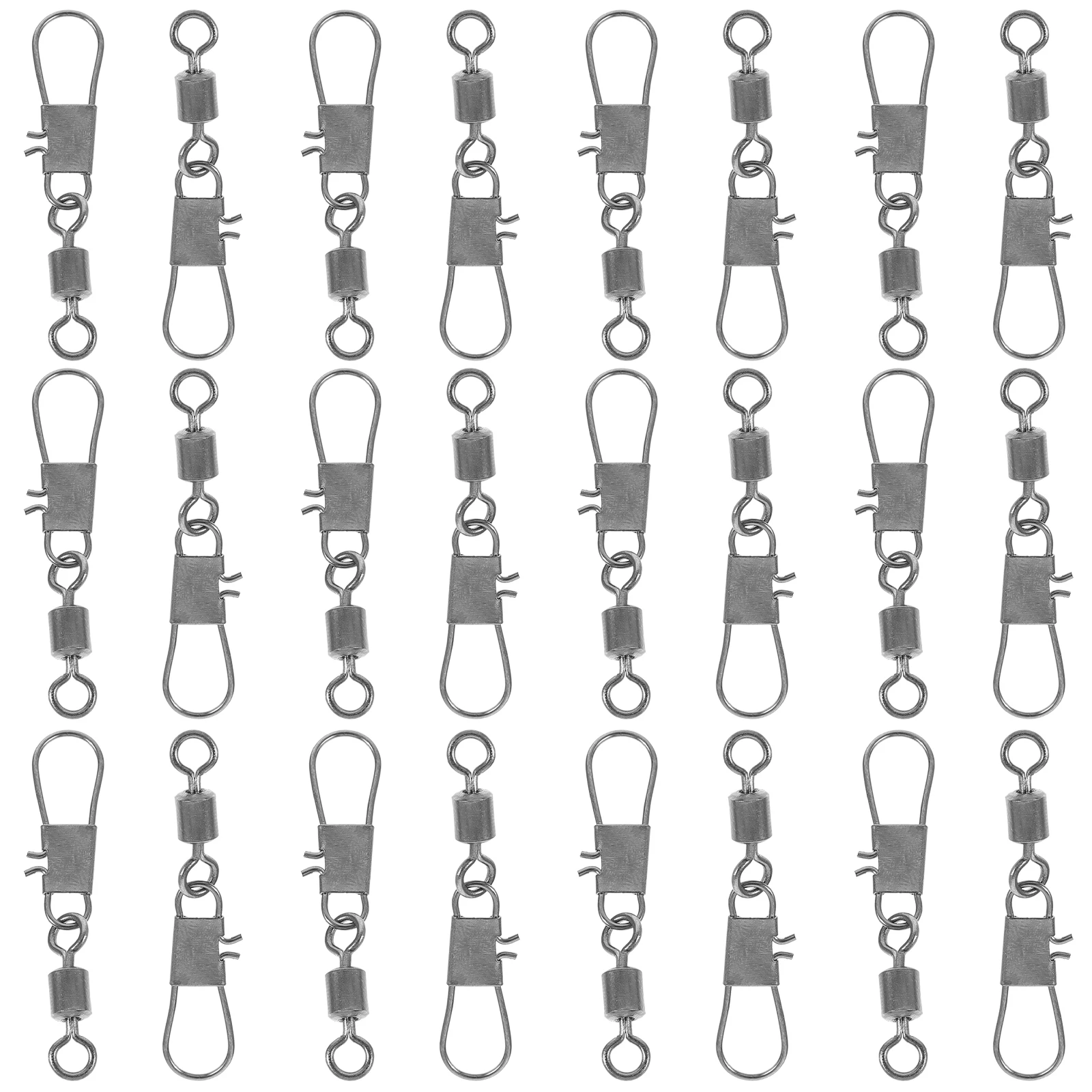 

50 Pcs Fishing Terminal Tackle Hook Silver Hooks Swivel Treble Big for
