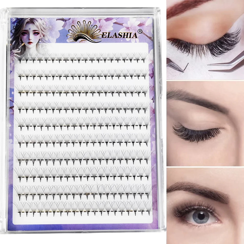 6D Fertigprodukt Flauschige Falsche Wimpern, Superweiche Einzelwimpern für Wimpernverlängerung, Kein Haarausfall am Ansatz.
