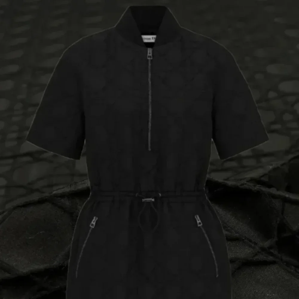 

Комплект ветровки из жаккардовой ткани, черное темное платье с рисунком, модная одежда, тканевая одежда, шитье по метрам, материал «сделай сам»