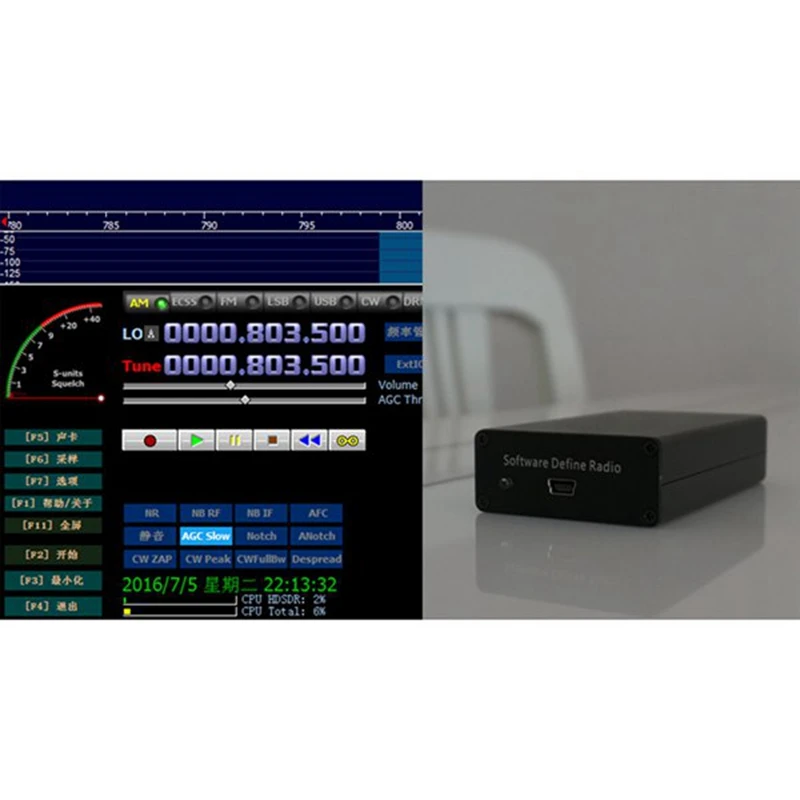 Radio Receiver 100Khz-1.7Ghz Full Band UV HF RTL-SDR USB Tuner RTLSDR USB Dongle With R820T2 RTL2832U SDR Receiver