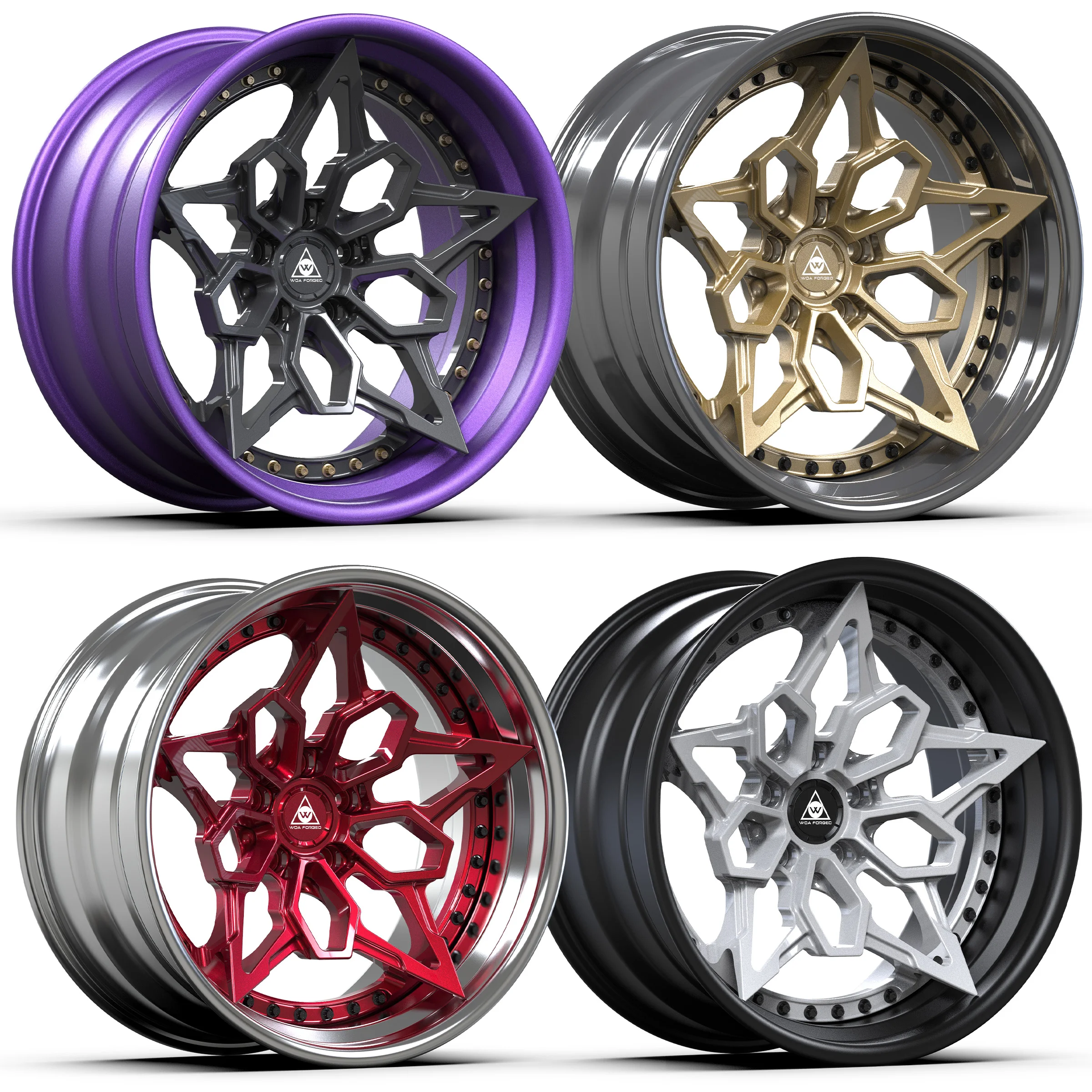 

WOAFORGED Forged Wheels Wheel Aluminum Customized 5X114.3 5X130 5x120 Rims OEM Wheel 2 Piece 3 Piece 6X139.7 20 22 24 26 Inch
