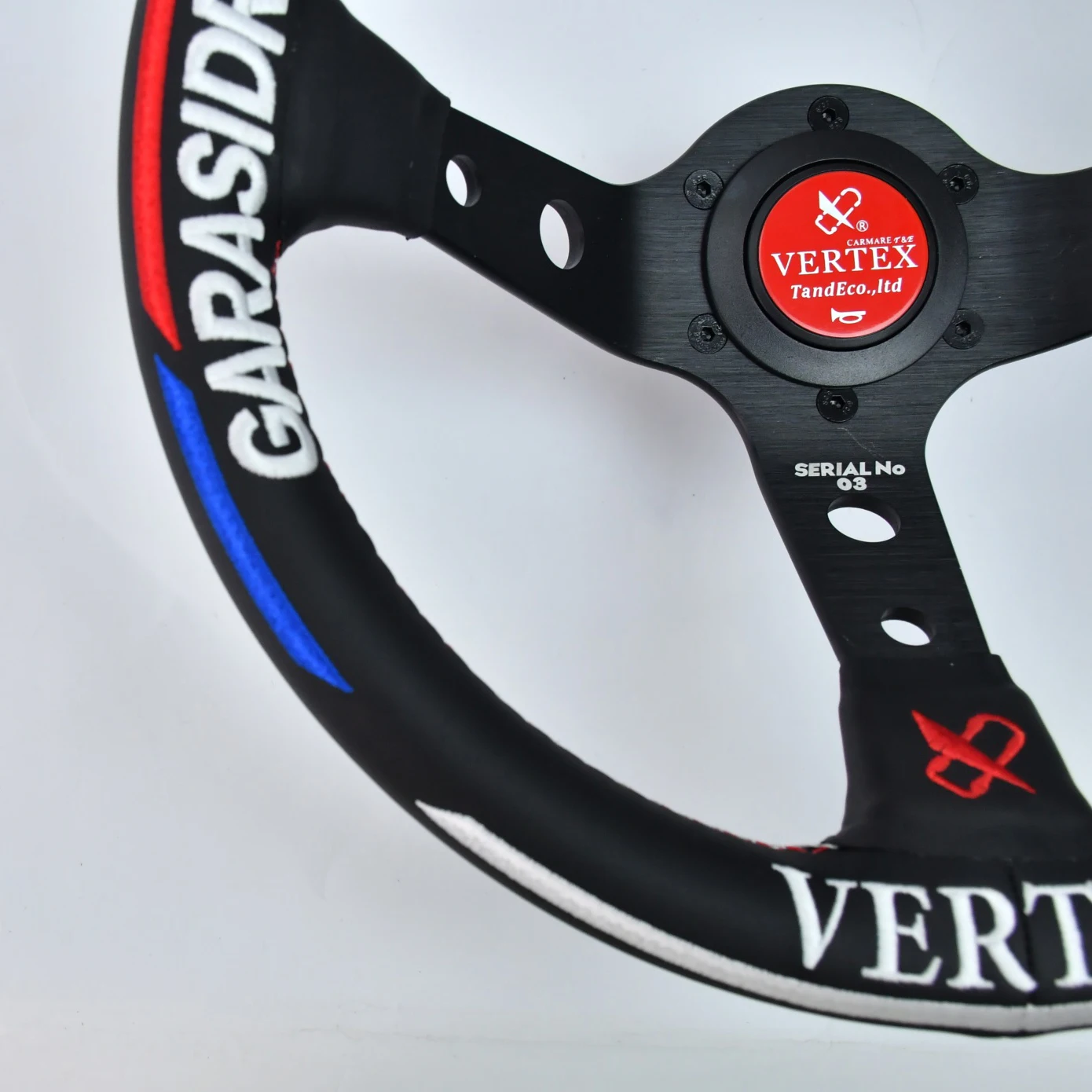 Vertex 320MM Racing Steering Wheel Suede Leather Embroidery Universal Car Accessory Auto Parts Drift Steering Wheel For Sports