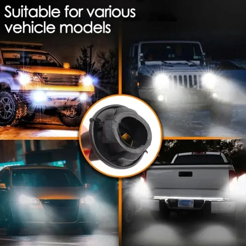 16/1pcs DC12V T10 W5W 147 Dashboard Wedge Light Bulb Socket Rubber Light Bulb Socket Lamp Holder Connector for Auto Truck Boat