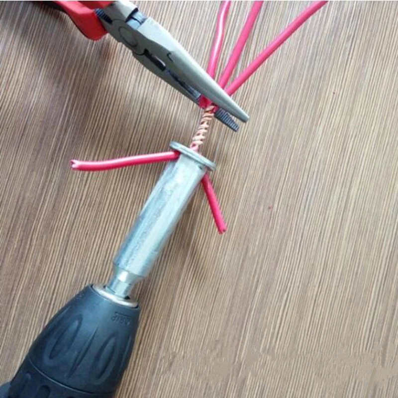 Electrician General Automatic Wire Stripper and Twisted Wire Tool Quick Automatic Stripper Line Cable Peeling Twisting Connector