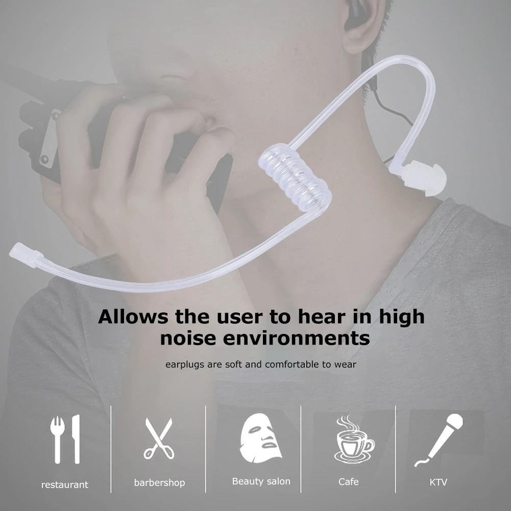 

10Pcs Radios Headset Acoustic Coil Tube Replacement Acoustic Coil Tube for Walkie Talkie Earpieces and Two Way Radios Headset