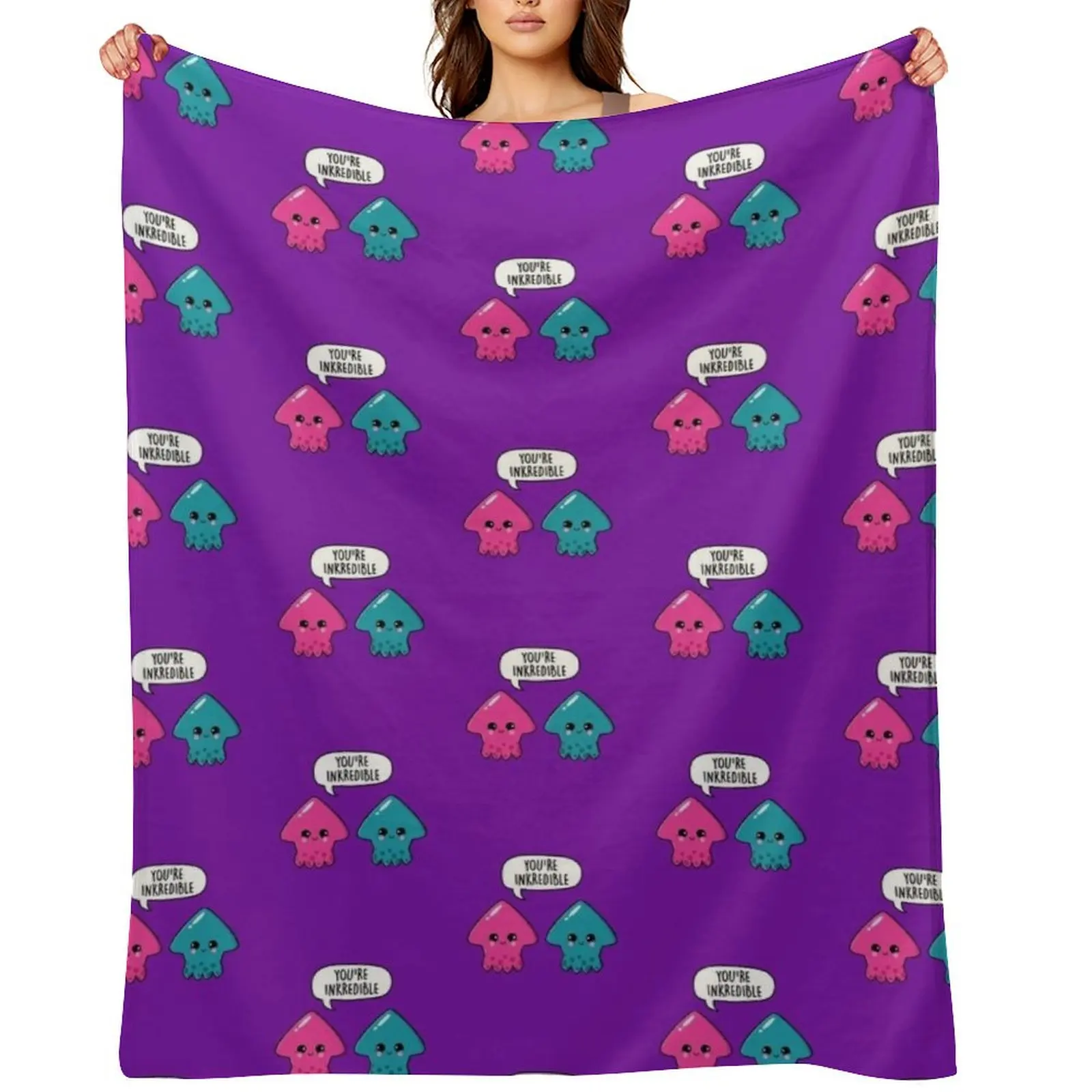 

You're Inkredible - Cute Squid Couple Pun gift Throw Blanket sofa bed Sofa Throw Loose Blankets