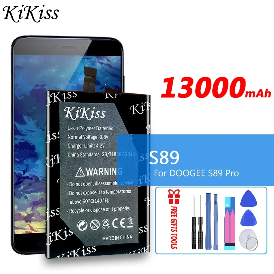 

Мощный аккумулятор 13000 мАч KiKiss S89 Для DOOGEE S89Pro S89 Pro мобильный телефон