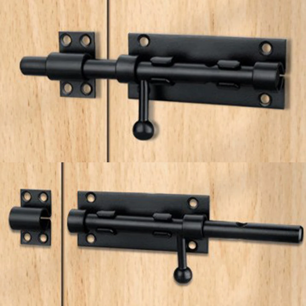 Sliding Latch Lock for Security on For Doors Windows and Fences with Rust Resistant 201 Stainless Steel and Pre Drilled Holes