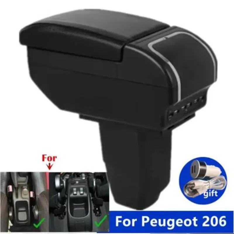 Auto-Armlehne für PEUGEOT 206, Armlehnenbox für Peugeot 206 CC Cabrio, Aufbewahrungsbox, spezielle Nachrüstteile für den Innenraum, Autozubehör