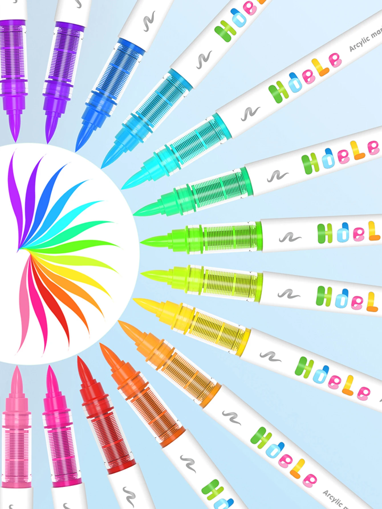Hdele 240/72/24/8 Farben Pinsel-Acrylmarker-Set, für Notizbücher, DIY-Graffiti-Zeichnen, Acrylfarbstifte für Studenten – Detail 8