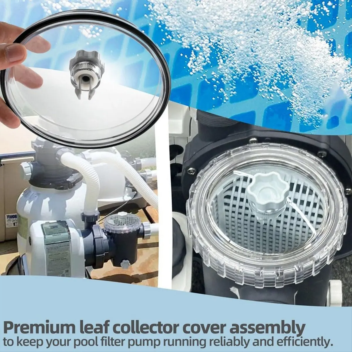 ✱Leaf Trap Cover for Intex SF60110 SF15110 Pool Sand Filter Pump and Combo Parts, Swimming Pool Cleaning Cover Lid