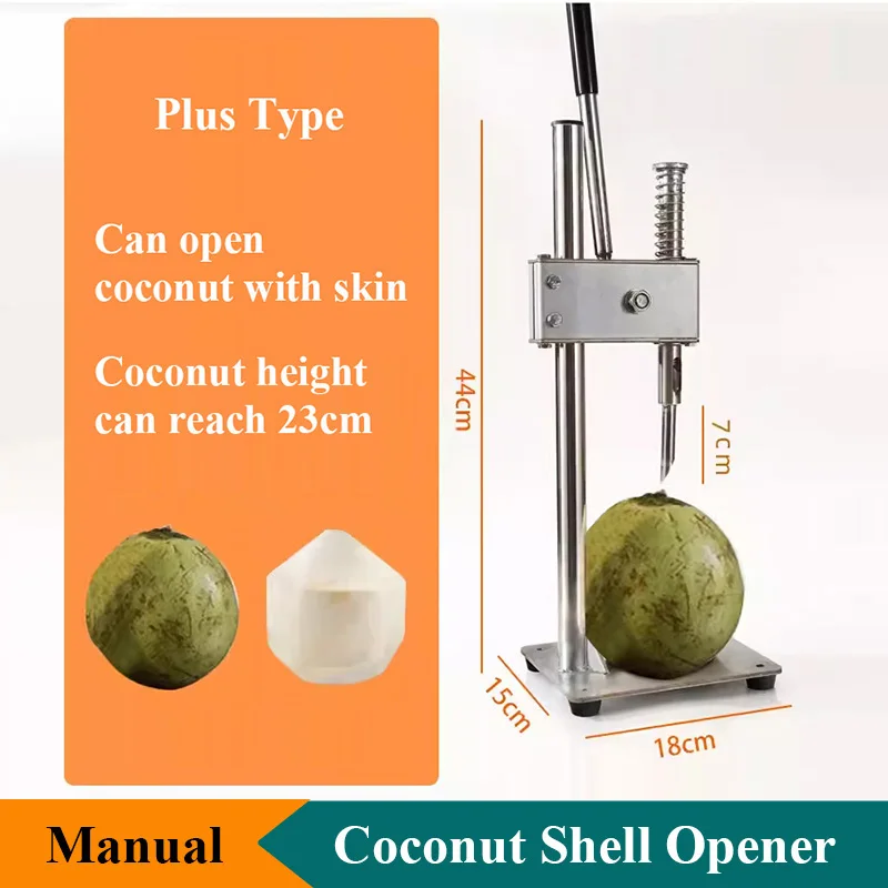 

Coconut Holes Opening Machine Manual Stainless Steel Coconut Shell Opener Coconut Water Driller Kitchen Tools