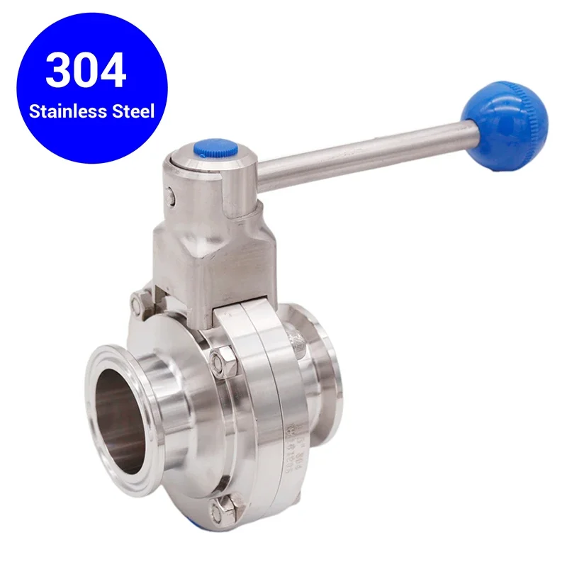 1.5 Inch Tri Clamp Butterfly Valve Stainless Steel, Pull Handle Homebrew Keg Valve 304