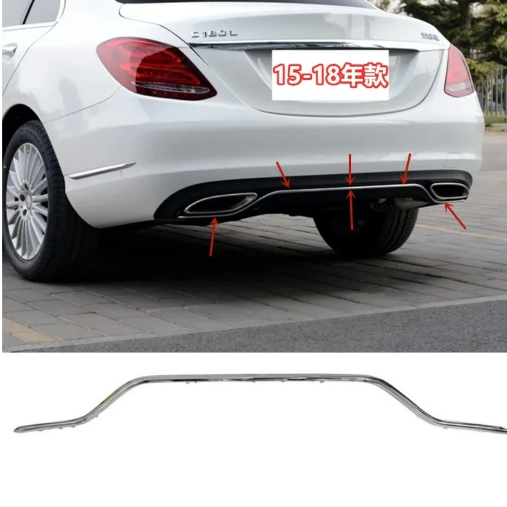 

Rear bumper chrome decorative strip For Mercedes Benz C-Class W205 2015-2018 Not suitable for AMG version