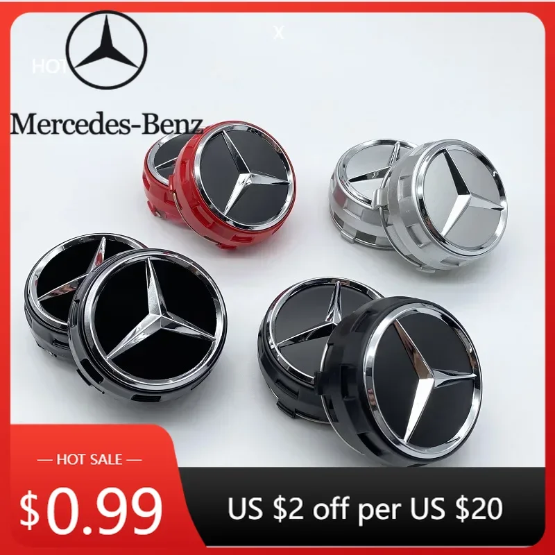 

Автомобильная наклейка, новая 4 шт., 75 мм, автомобильный Стайлинг, центральная крышка колеса, крышки ступицы, значок, автомобильные аксессуары для Mercedes Benz AMG C63 C43 E53 E63