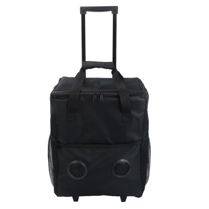 Insulated rolling cooler with BT speakers, waterproof, insulated, heat treate