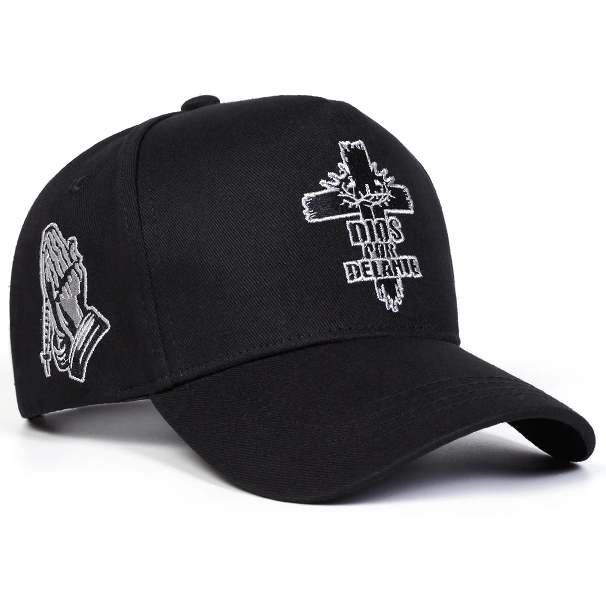 Unisex DIOS POR DELANTE Cross Embroidery Baseball Caps Spring Autumn Outdoor Adjustable Casual Hats Sunscreen Hat Sports Cap