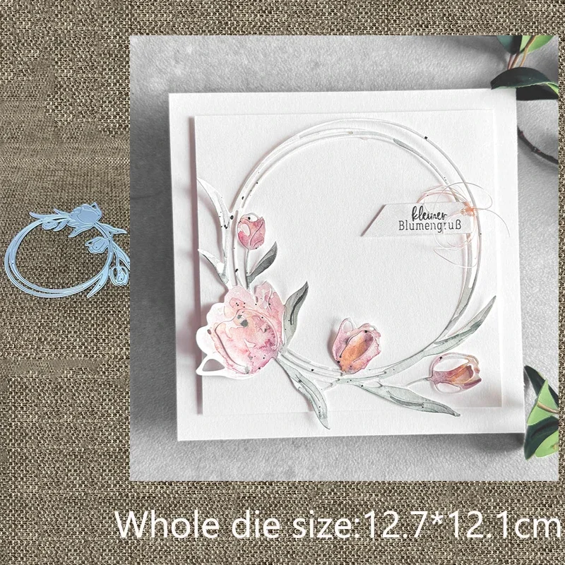 New Design Craft Metal stencil mold Cutting Die flower wreath decoration scrapbook die cut Album Paper Card Craft Embossing