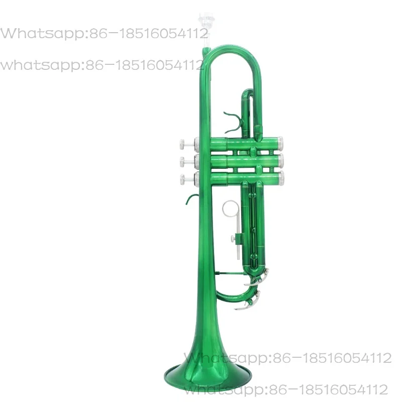 Trumpet Bb B Flat Trumpet Brass Material Grenn Classic Monel Piston Professional Beginner Wind Instrument With Accessories