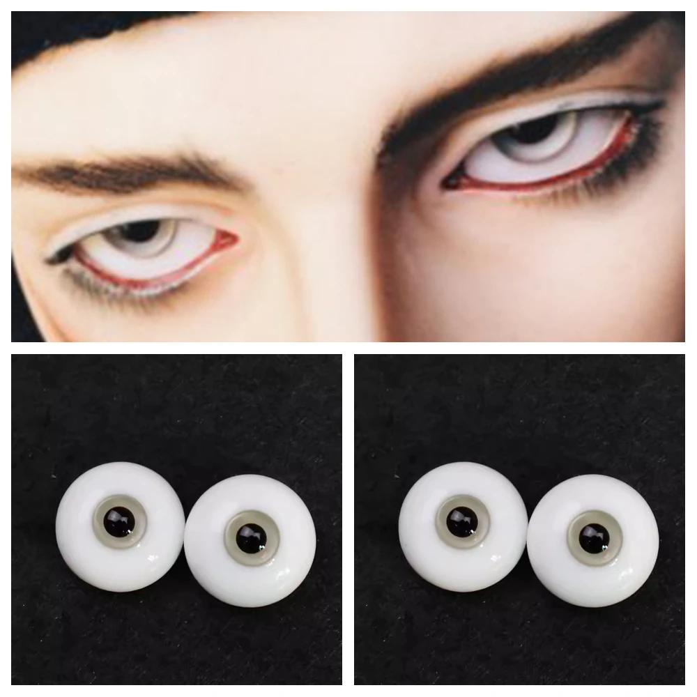 DOLL ACCESSORY 8MM 10 12 14 16 18mm  70CM msd yosd sd bjd doll glass eyes eyeball grey color small rirs  0267