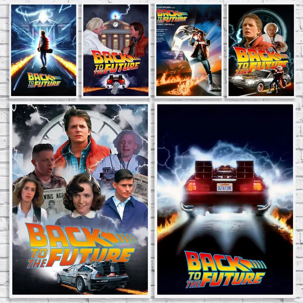 Sci-Fi Film B-Back to the Future Poster Versatile HD Waterproof Wall Art Self-Adhesive Decor for Any Space Ideal Gift