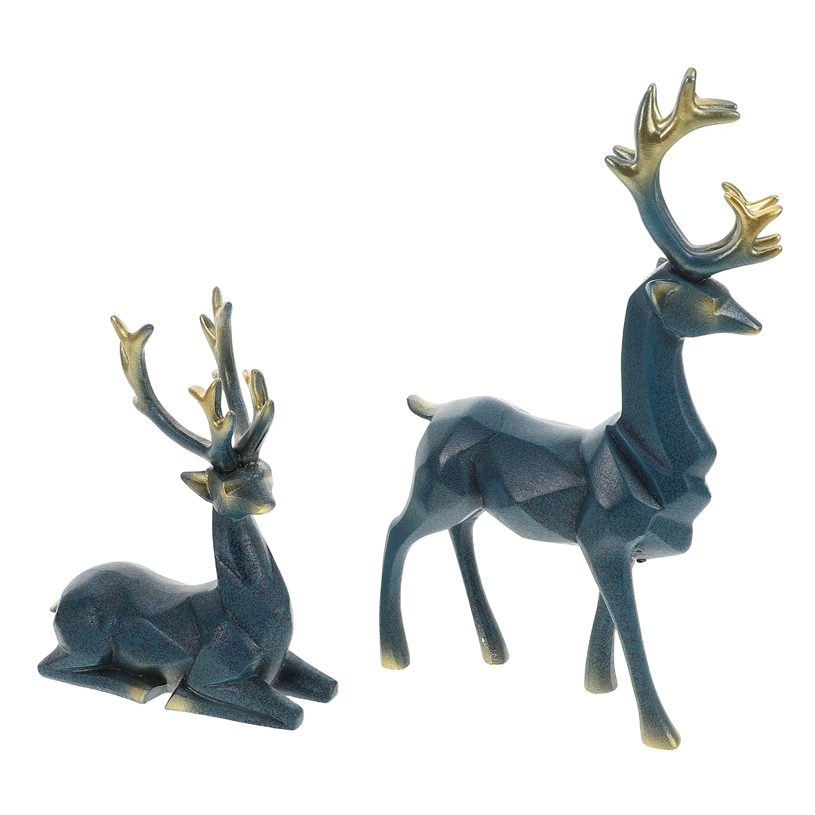 

2pcs Nordic Reindeer Resin Animal Sculpture For Home Decor Living Room Wine Cabinet Office Bookshelf Tabletop Decoration