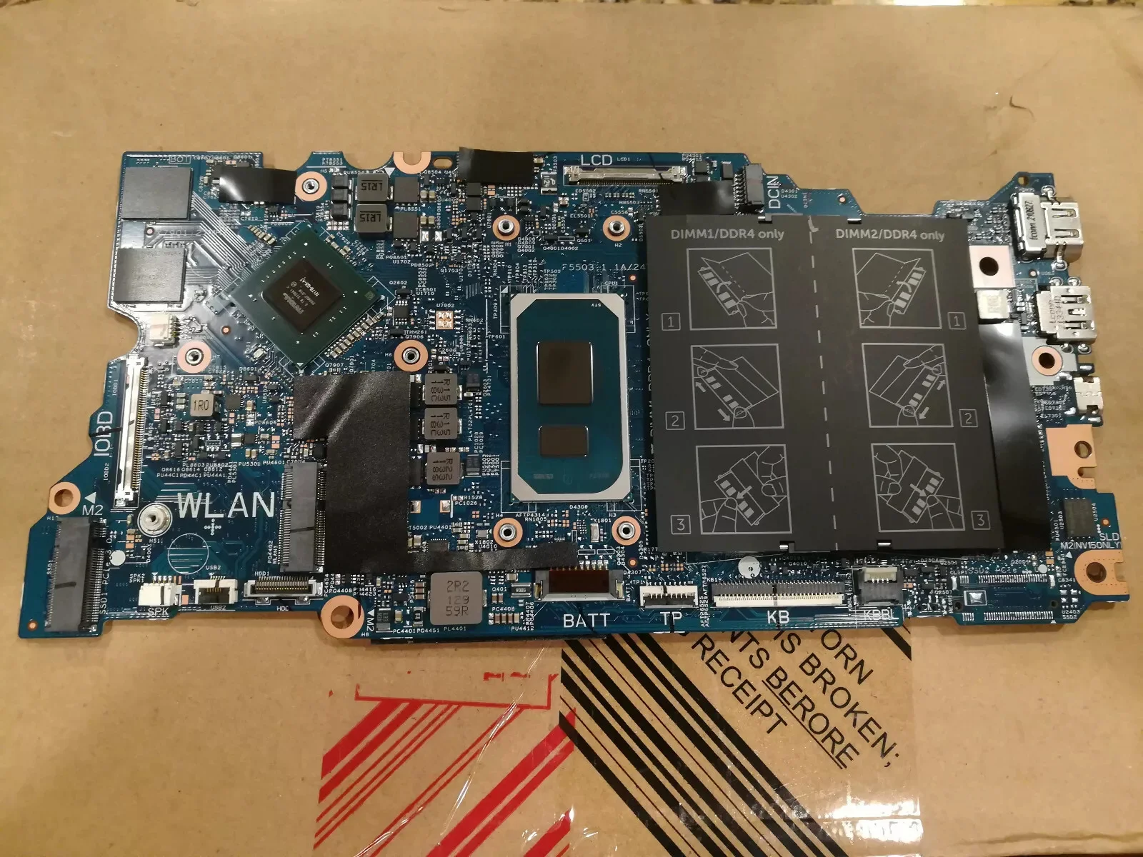 0KJMV3 For LATITUDE 3520 Laptop Motheroard i5-1135G7 SRK05 Nvidia MX350 100% Test OK