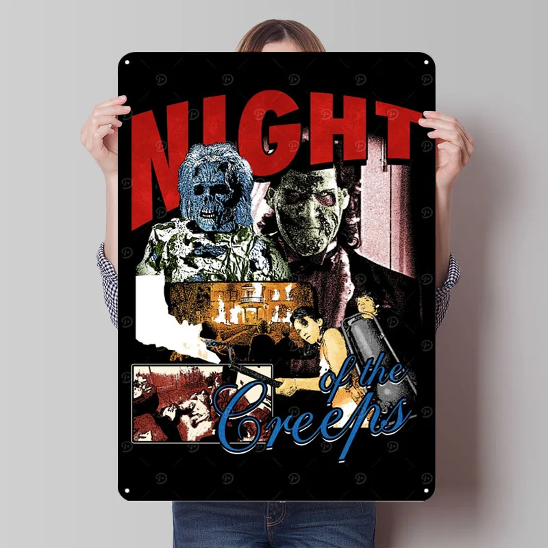 Póster de la noche de los enredaderas, carteles de Metal, póster de película, decoraciones para el hogar, letrero de hojalata personalizado para decoración de pared, decoración de habitación para hombres