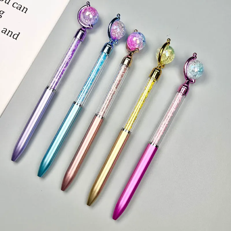 20 Crystal Rotating Globe Ballpoint Pens, Customizable, Creative Office and Study Supplies, Desktop Decoration Signature Pens, Suitable for Back-To-School Season, Halloween, and Christmas Stationery, Shower Pens as Gifts for Guests, Birthday Thank-You Gifts, Birthday Presents, Guest Gifts, Elegant Souvenirs