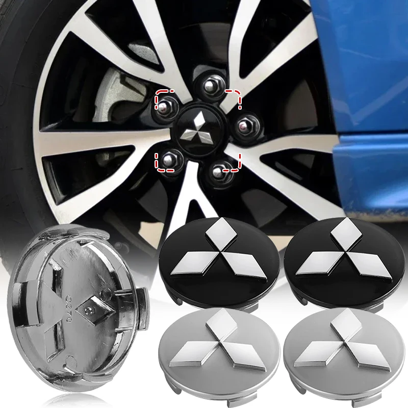 

4pcs 60mm Car Styling Wheel Hub Center Caps Rim Cover Badge Emblem For Mitsubishi ASX Lancer Outlander Pajero EVO EX Lancer