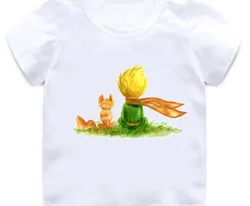 2024 Summer Kids T-Shirts Little Prince Art Printing Cute Cartoon Baby Boys T shirt Short Sleeve Children Tops Girls Clothes