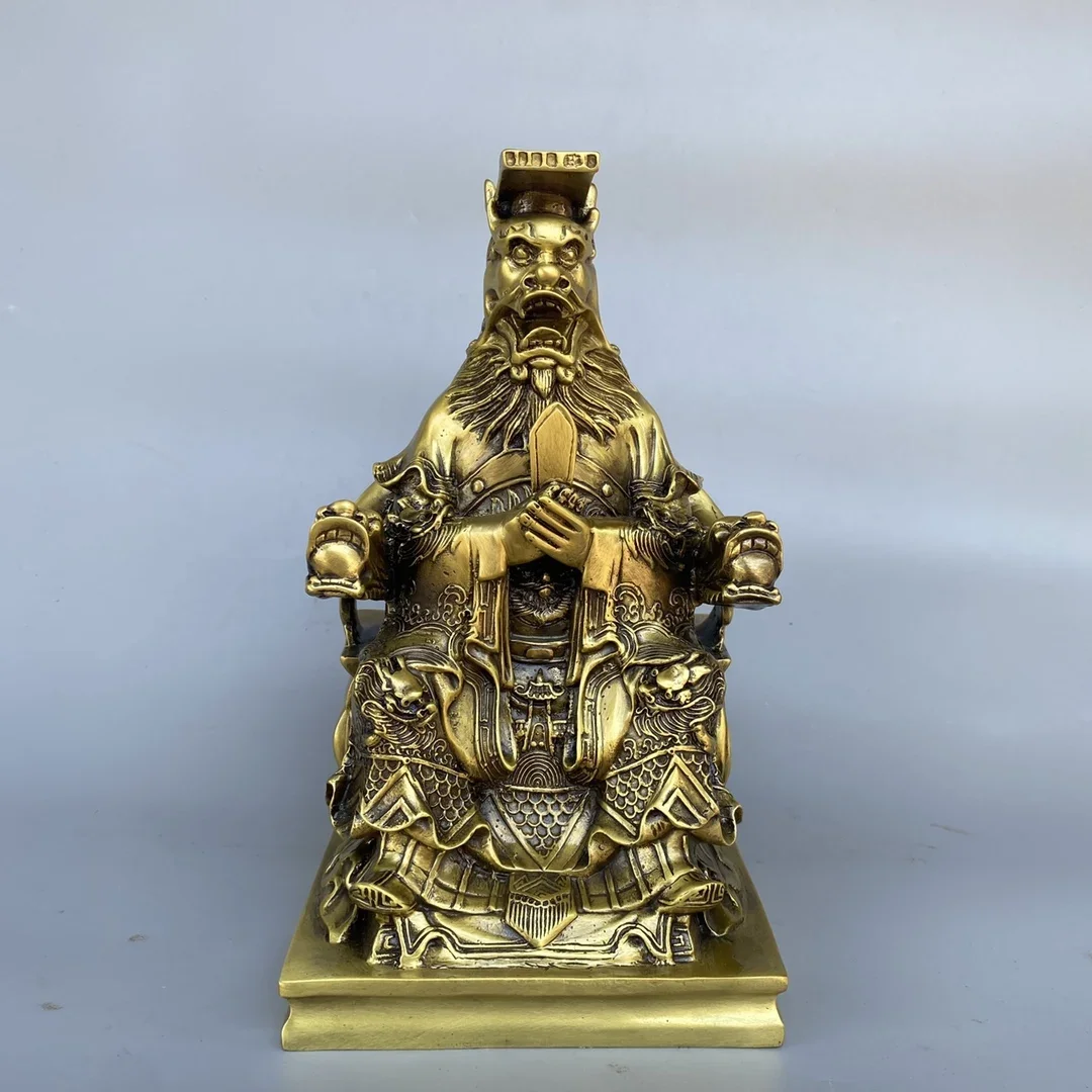 

11"Nepalese folk Old Bronze Dragon King Immortal In charge of the Rain God Amass wealth Worship Hall Town house