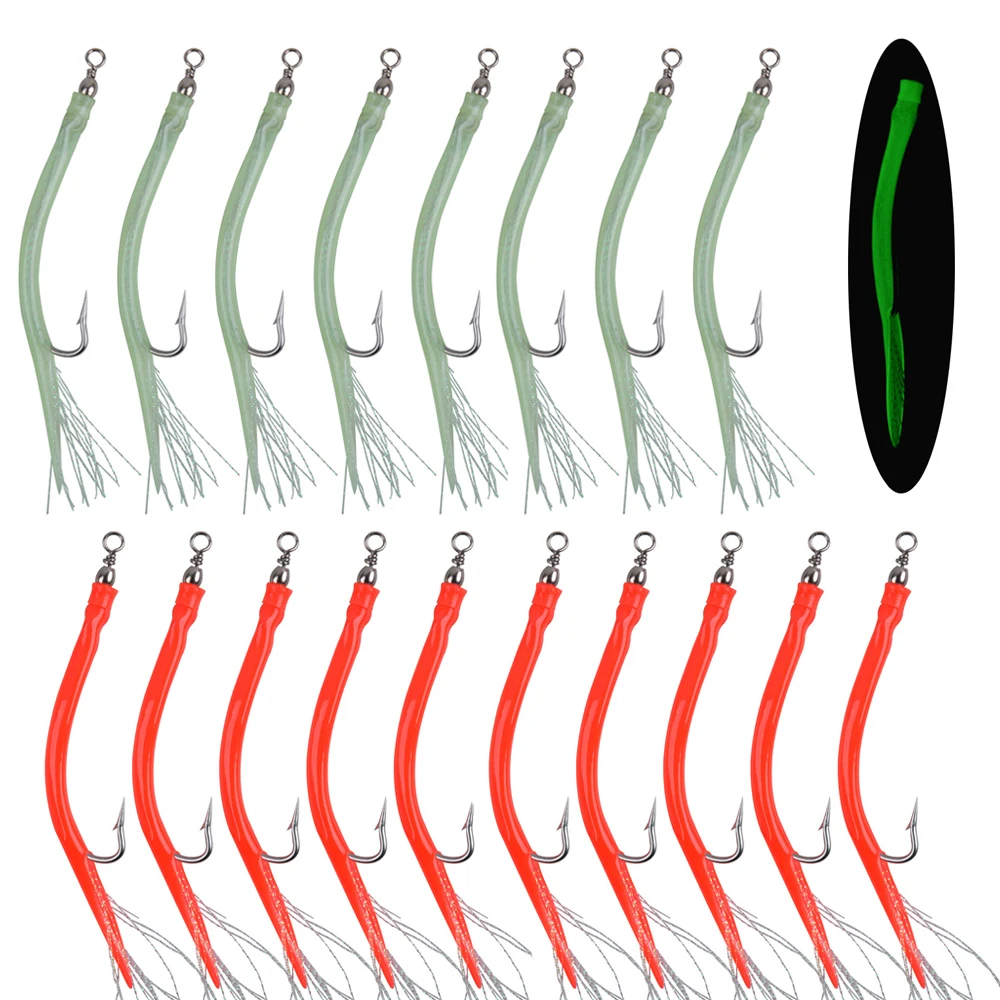 

14/28/38PCS Eel Fishing hooks Striped Bass Lures Long shank Stainless Steel Offset Hook for Offshore Trolling Big Game Fishing