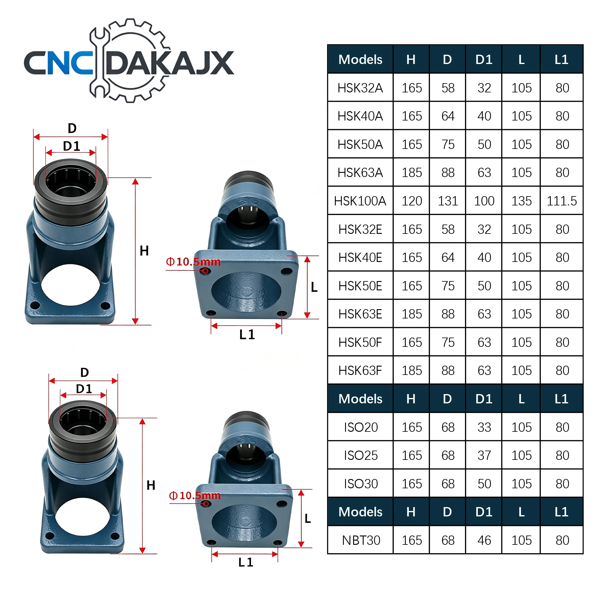 BT ISO HSK Ball Bearing Lock Cutter Seat HSK32A HSK40A HSK63A HSK32E HSK40E HSK50E HSK63F ISO20 ISO25 ISO30 NBT30  Locking Fix