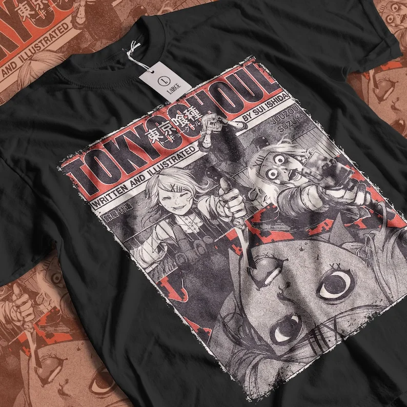 

Aesthetic Tokyo Ghoul Vintage Anime Movie Streetwear Unisex Classic Graphic Unisex Short Sleeve T-Shirt