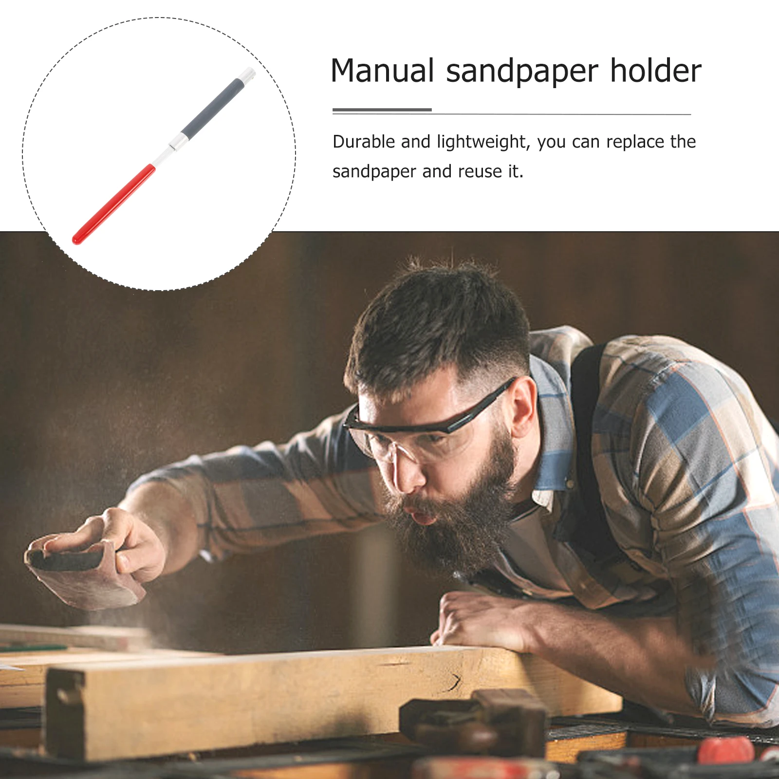 

S paper S paper Holder Holder for 90mm S paper Durable Plastic Semicircle Design Replaceable Polishing Tool Home Decor