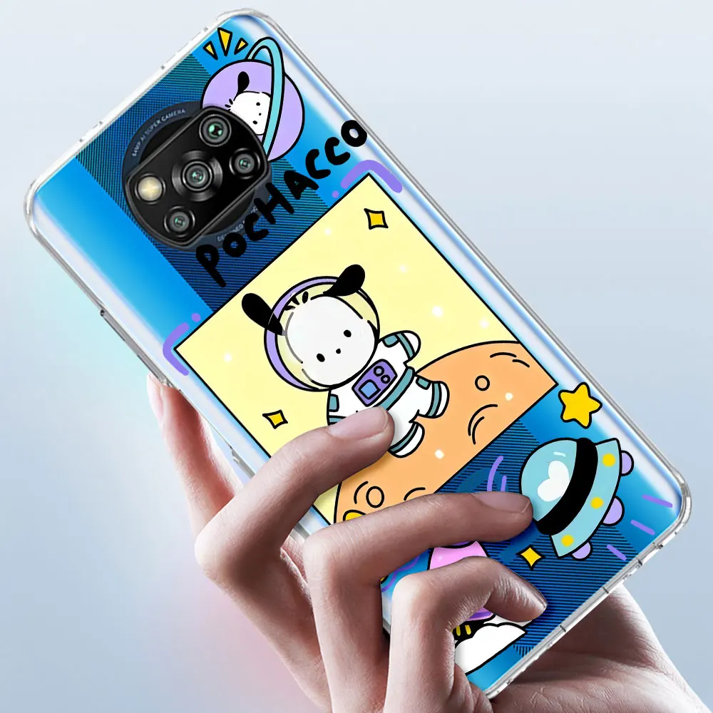 Cute Kuromi Kitty Case for Xiaomi Poco X6 M3 X4 X5 F3 X3 NFC F4 GT M5 M5s Pocophone F1 F5 M4 F2 Pro TPU Transparent Phone Cover