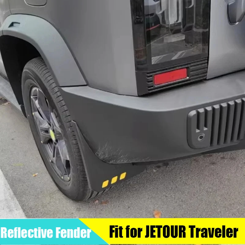 Car Reflective Warning Fender Suitable for Chery JETOUR Traveler T2 2023 2024 Soft Glue Without Drilling Installation