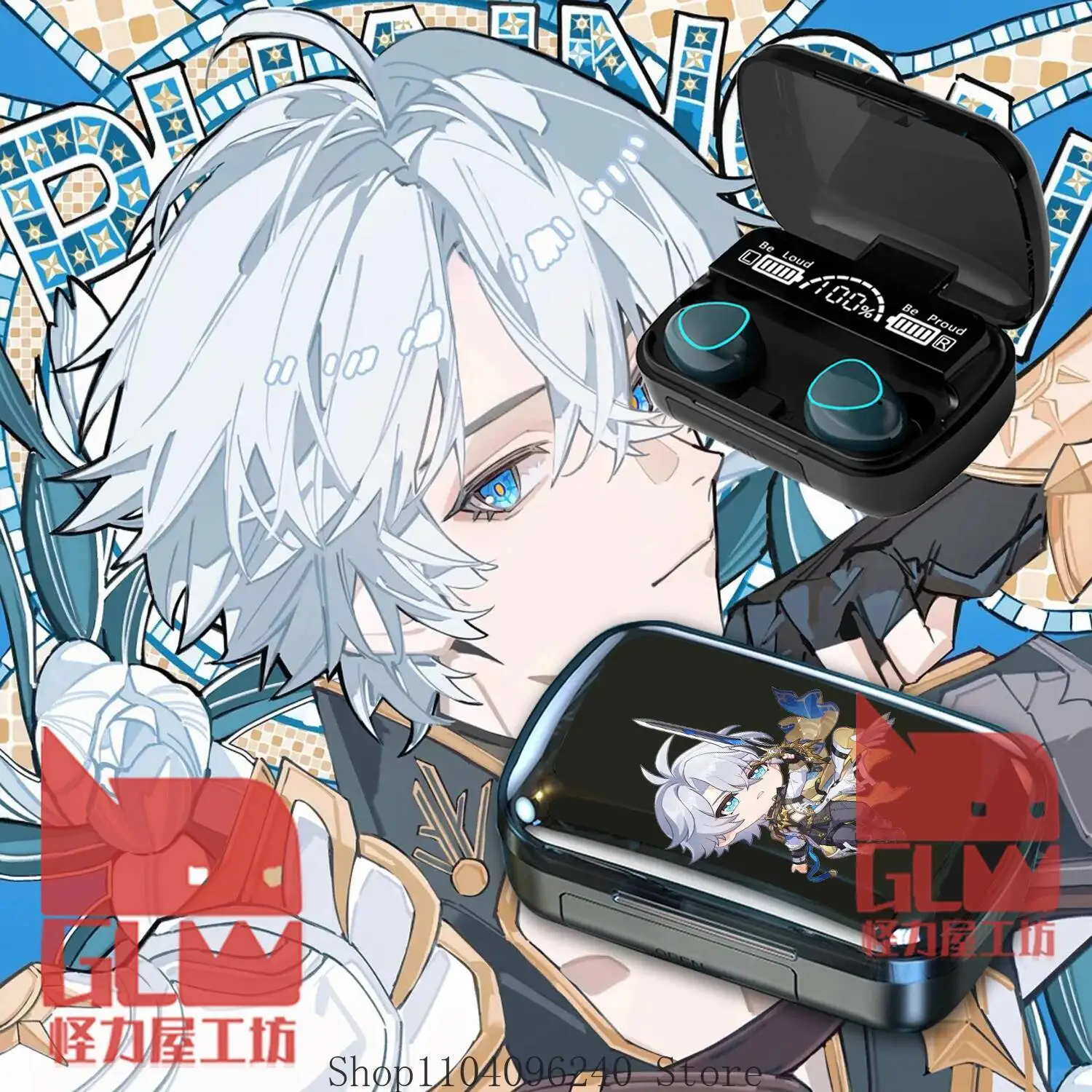 Anime GAME Honkai: Star Rail Phainon Anime Cosplay Headphones سماعات الألعاب سماعة لاسلكية تعمل بالبلوتوث