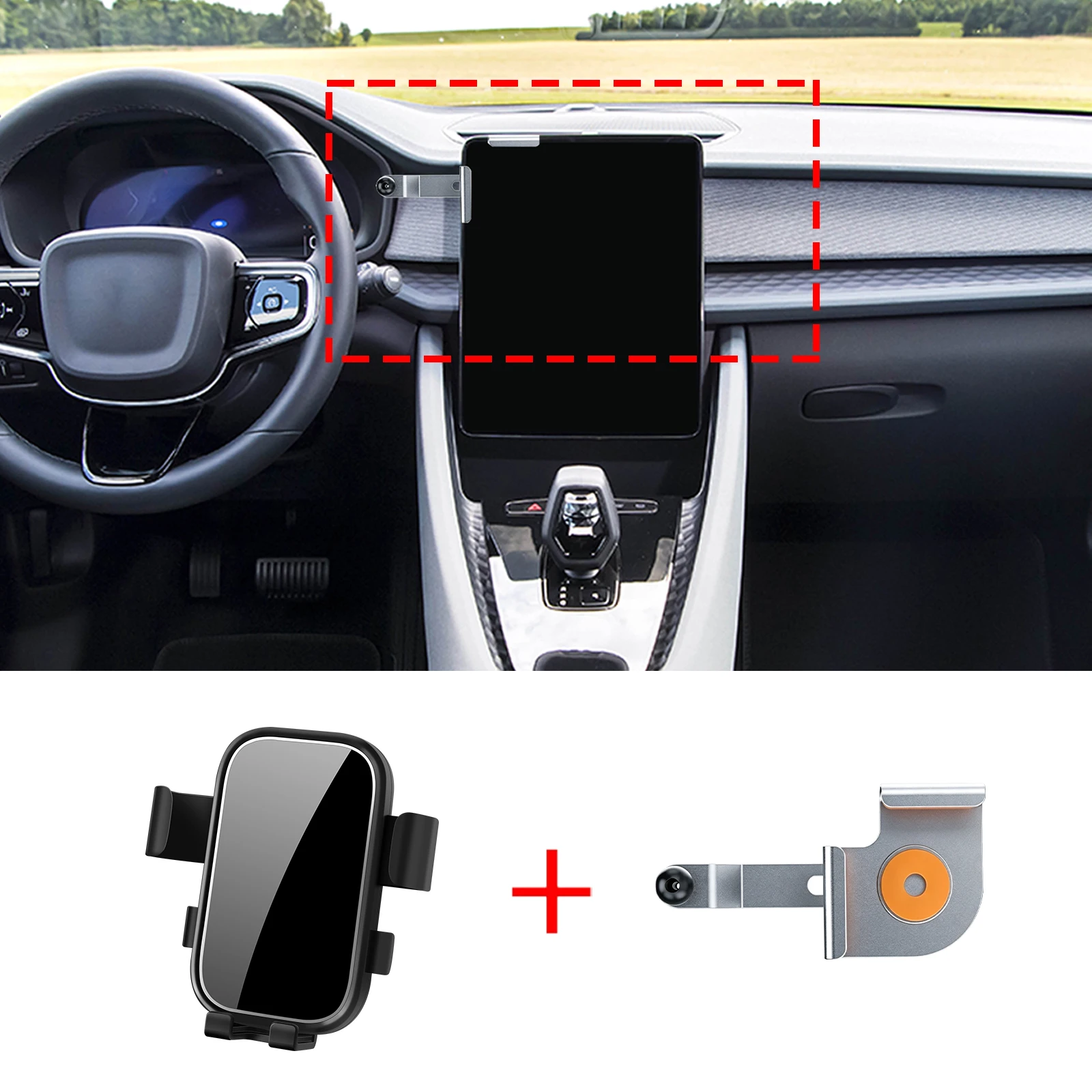 for Polestar 2 2020-2023 2024 2025 2026 2027 RHD LHD Phone Stand, Car Interior Holder Stable Support Universal Car Accessories