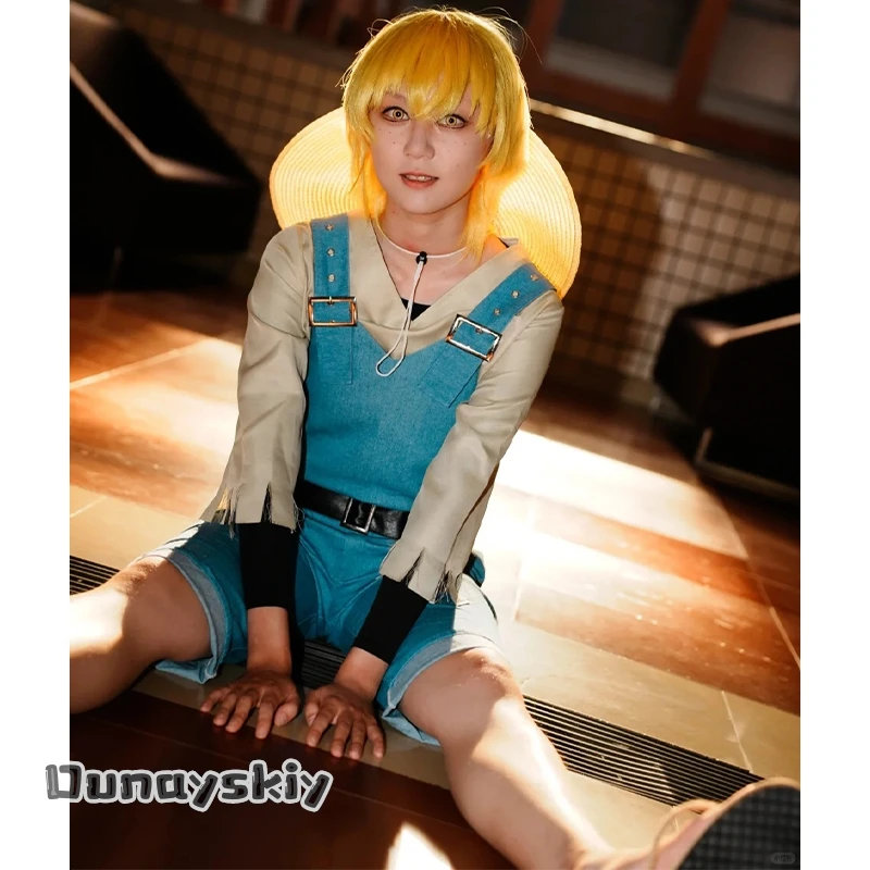 Cosplay Dogs Miyazawa Kenji Costume Miyazawa Kenji Strap Pants Jumpsuit Wig Fullset Halloween Carnival Theme Disguise Clothing