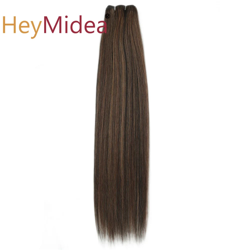 الاصطناعية حزم من شعر مفرود 26 بوصة/150 جرام صالون وصلات شعر طبيعية أومبير العظام مستقيم الشعر النسيج كامل حتى النهاية للنساء