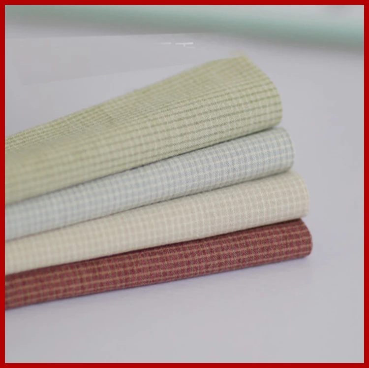 D30 50cmx70cm Quality All Cotton Twill Flannel Cloth Sanding Soft Fabric And Yarn Dyed Plaid Shirt hand-made Cloth DIY 240g/m