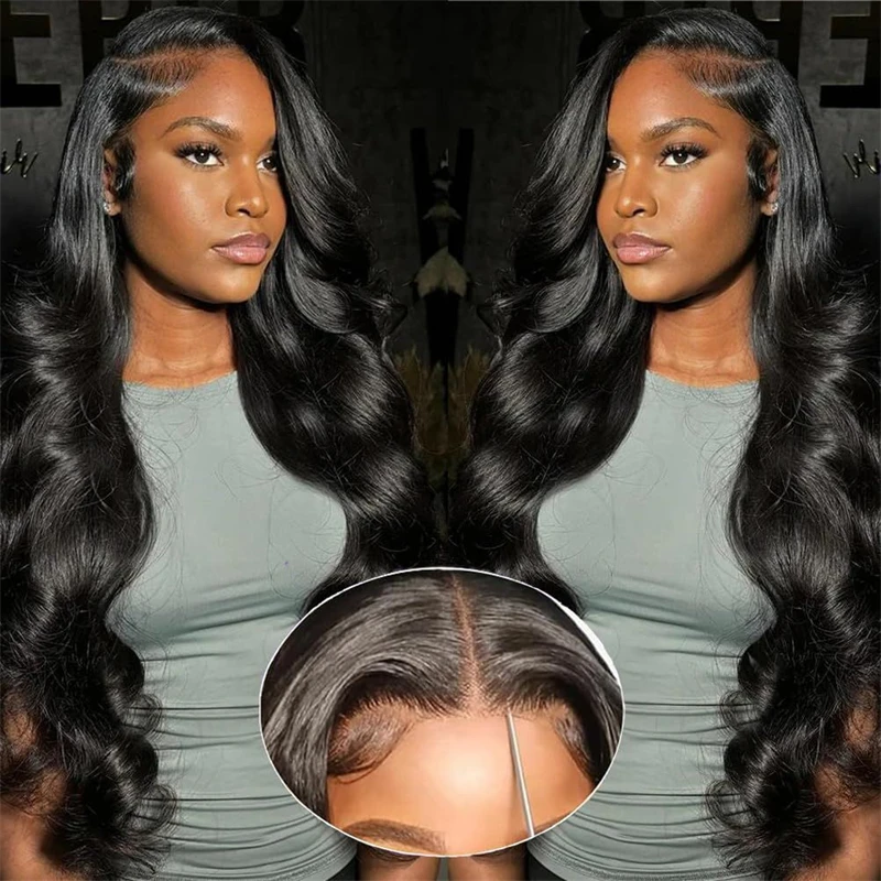

HAIRTIME Glueless 4x4 Big Frontal Lace Wig Body Wave Pre Cut Lace 100% Brazilian Human Hair Wig