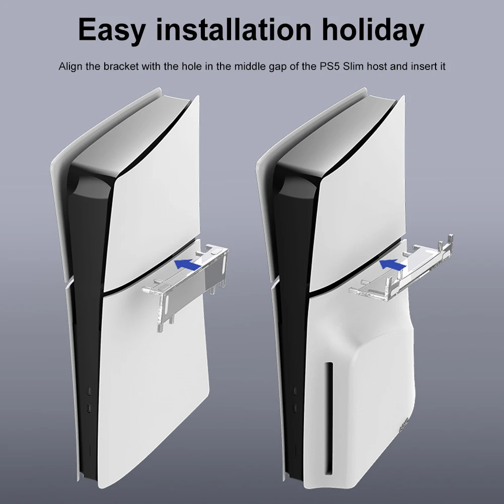 Per PS5 Slim Supporto per console orizzontale Rack di archiviazione host Risparmia spazio Supporto per supporto base per Playstation 5 Slim Disc e edizione digitale